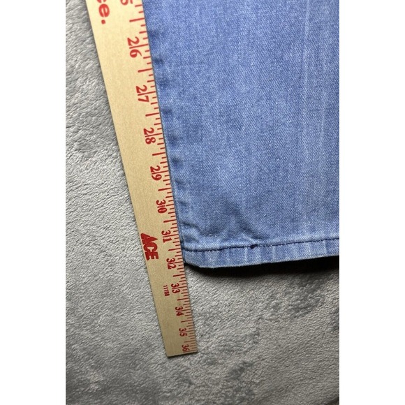 Vintage Zanzara Blue High Rise Flare Leg Jeans Size 6 80'S Hippy Western 25X32 - Picture 9 of 13